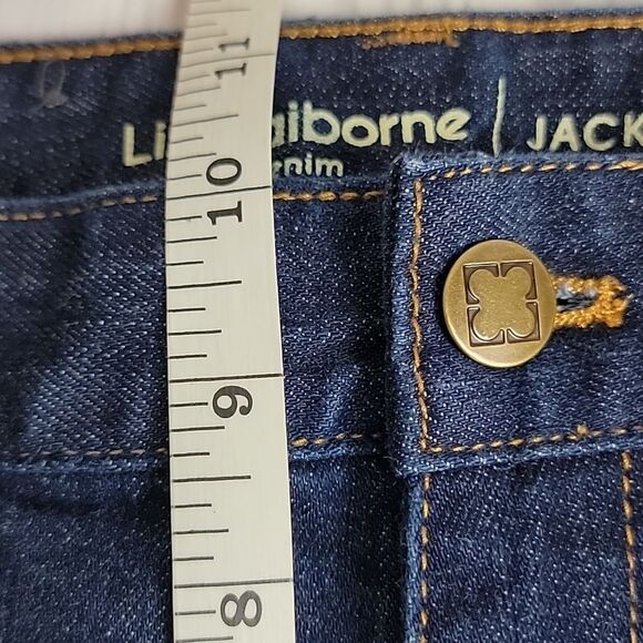 Liz Claiborne Jackie bootcut dark blue denim jeans Size 14 - Picture 13 of 14